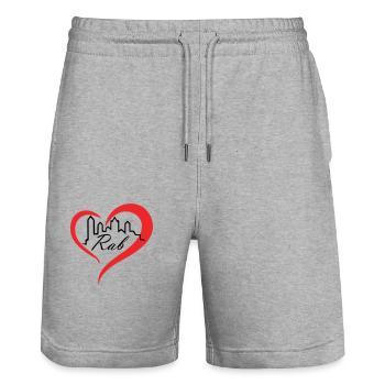Rab Vibes – La pure magie de l’île - Short de jogging bio TRAINER Stanley/Stella unisexe - gris chiné - Devant - Nik (191cm) & Marisol (170cm)