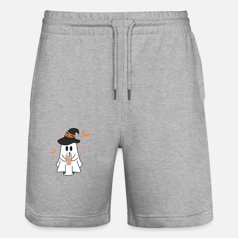 Latte à la citrouille Ghost - Short de jogging bio TRAINER Stanley/Stella unisexe - gris chiné