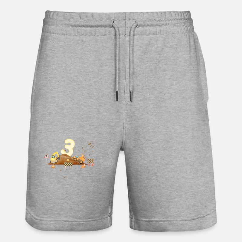 3rd anniversary construction site - Stanley/Stella Trainer Unisex Organic Jogging Shorts - heather grey