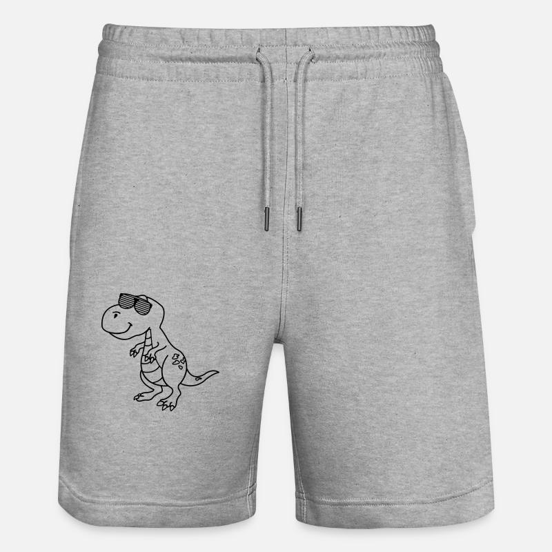 Dinosaure cool - Short de jogging bio TRAINER Stanley/Stella unisexe - gris chiné