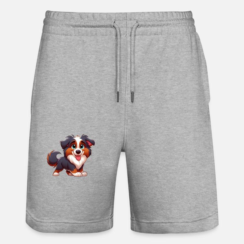 border collier 2 - Short de jogging bio TRAINER Stanley/Stella unisexe - gris chiné