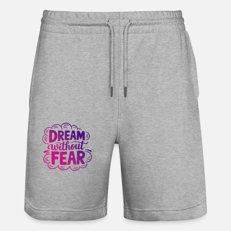 Rêve sans peur Citation - Short de jogging bio TRAINER Stanley/Stella unisexe - gris chiné