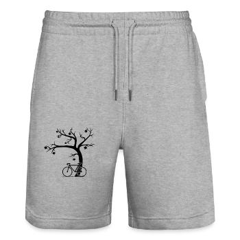 Bike - Stanley/Stella Unisex Bio Joggingshorts Trainer  - Grau meliert - Vorne - Nik (191cm) & Marisol (170cm)