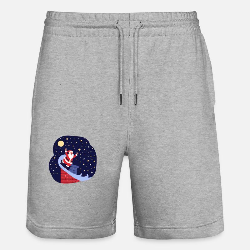 Le Père Noël arrive - Short de jogging bio TRAINER Stanley/Stella unisexe - gris chiné