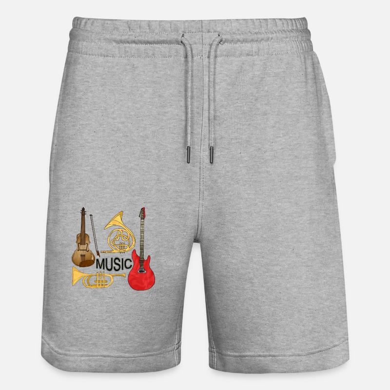 Instruments de musique - Short de jogging bio TRAINER Stanley/Stella unisexe - gris chiné