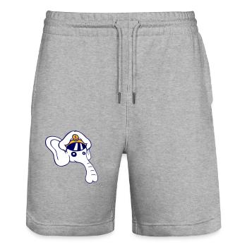 Lustiger kleiner Elefant Kopf Kapitän Süß Niedlich - Stanley/Stella Unisex Bio Joggingshorts Trainer  - Grau meliert - Vorne - Nik (191cm) & Marisol (170cm)