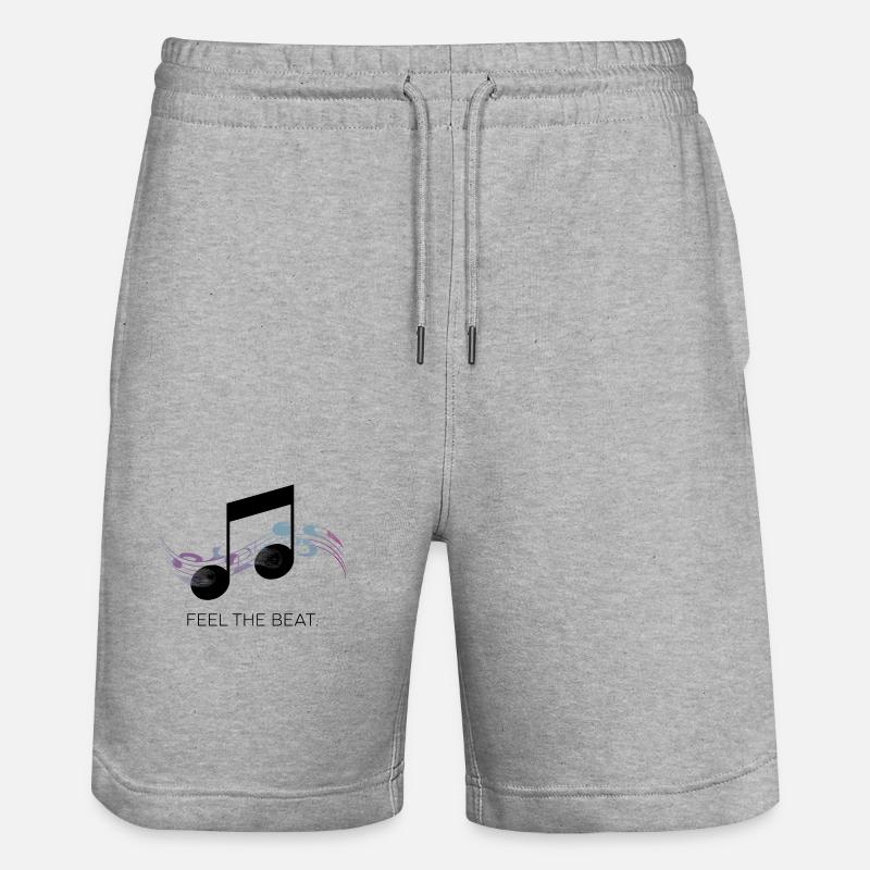 Feel the Beat – Clé abstraite - Short de jogging bio TRAINER Stanley/Stella unisexe - gris chiné
