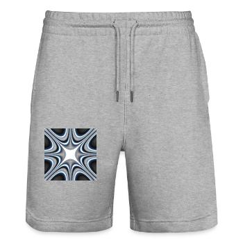 Abstrakte mit verschiedenen Formen und Mustern - Stanley/Stella Unisex Bio Joggingshorts Trainer  - Grau meliert - Vorne - Nik (191cm) & Marisol (170cm)