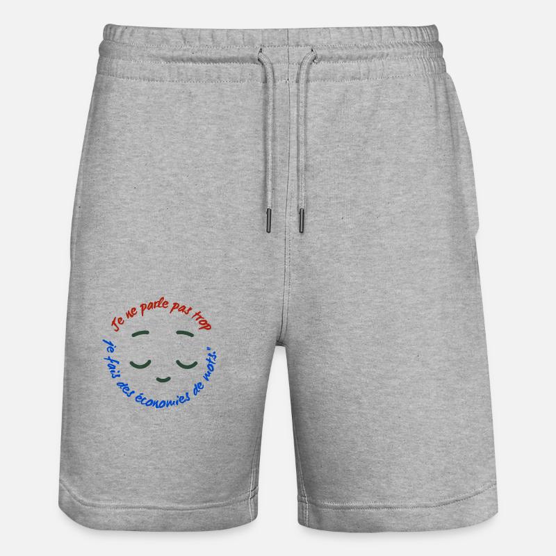 Je ne parle pas trop - Short de jogging bio TRAINER Stanley/Stella unisexe - gris chiné