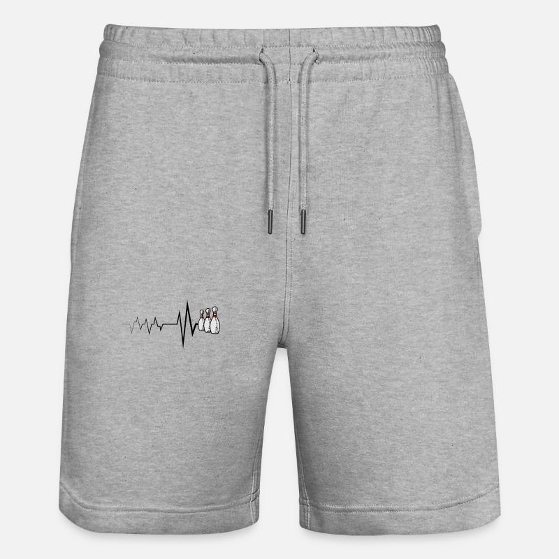 Bowling boule bowling heartbeat - Short de jogging bio TRAINER Stanley/Stella unisexe - gris chiné