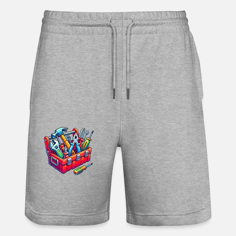 Boîte à outils - Short de jogging bio TRAINER Stanley/Stella unisexe - gris chiné