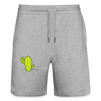 Cactus - Short de jogging bio TRAINER Stanley/Stella unisexe - gris chiné - Devant - Nik (191cm) & Marisol (170cm)