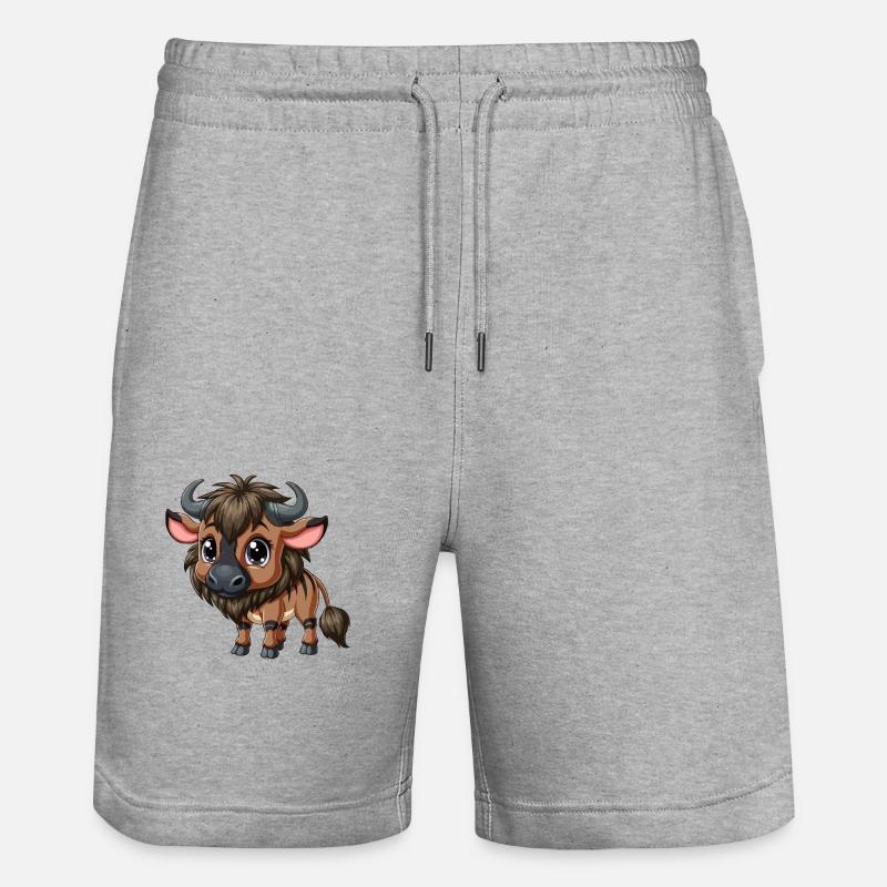 Bébé gnou - Short de jogging bio TRAINER Stanley/Stella unisexe - gris chiné