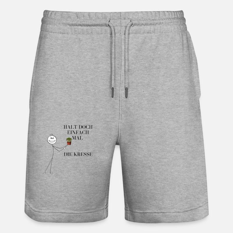 Tenez simplement le cresson - Short de jogging bio TRAINER Stanley/Stella unisexe - gris chiné