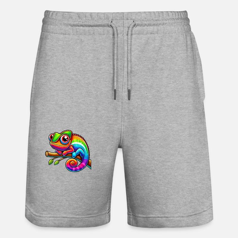 Bande dessinée caméléon - Short de jogging bio TRAINER Stanley/Stella unisexe - gris chiné