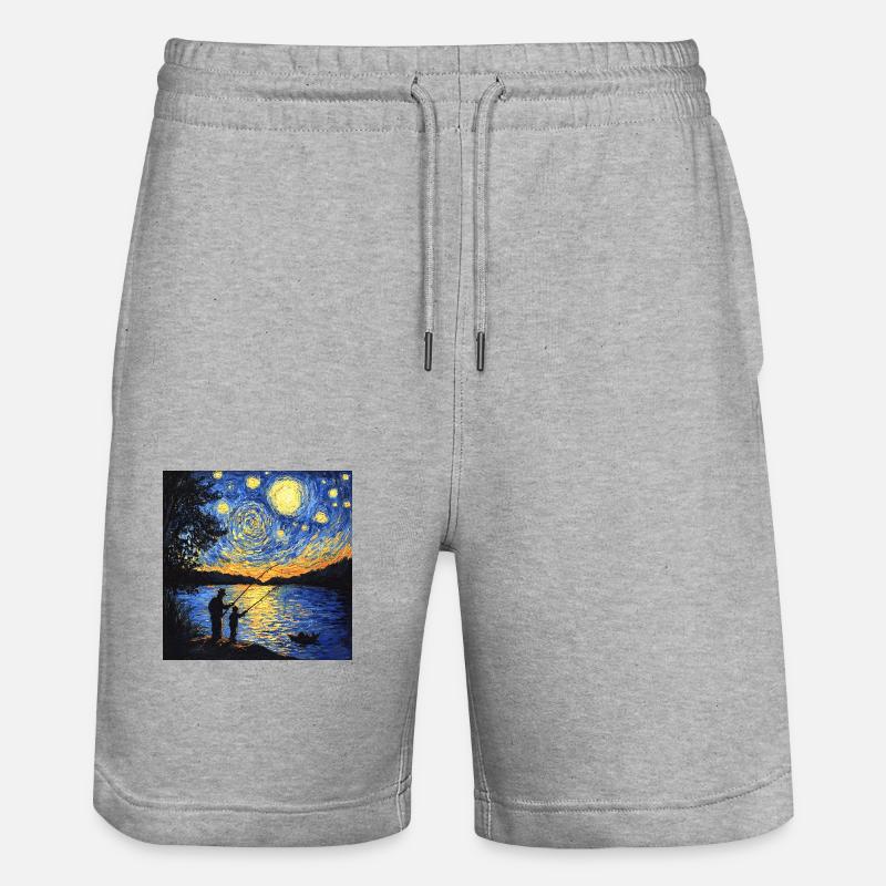 Pêcheur Van Gogh - Short de jogging bio TRAINER Stanley/Stella unisexe - gris chiné