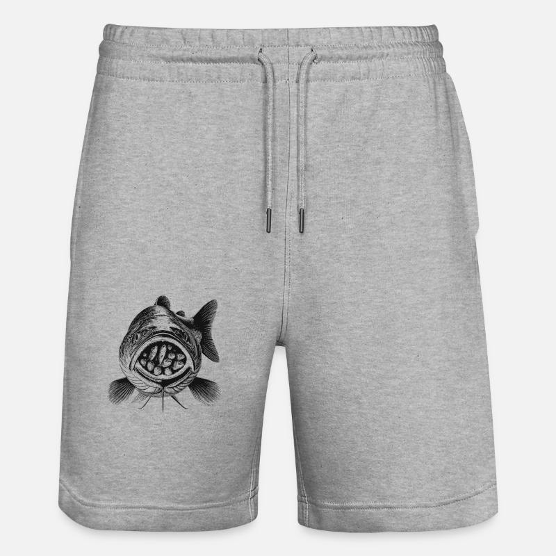 Poisson - Short de jogging bio TRAINER Stanley/Stella unisexe - gris chiné