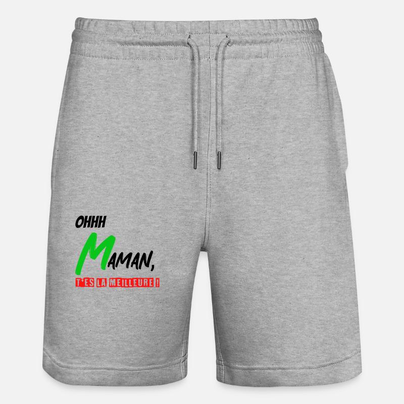 OHHHHHH MAMAN T'ES LA MEILLEURE ! - Short de jogging bio TRAINER Stanley/Stella unisexe - gris chiné