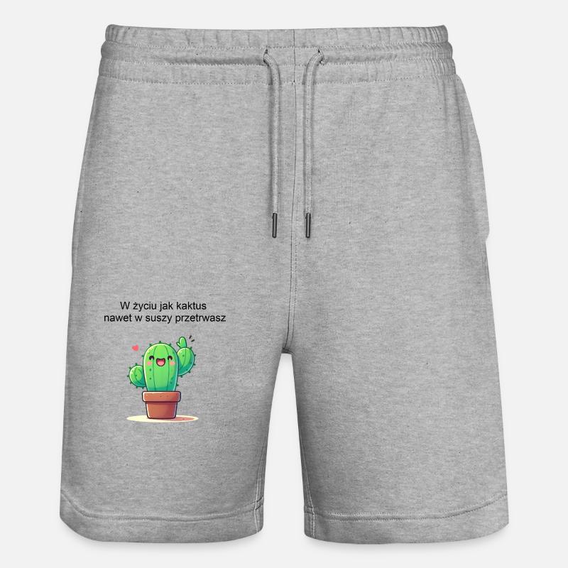 cactus - Short de jogging bio TRAINER Stanley/Stella unisexe - gris chiné