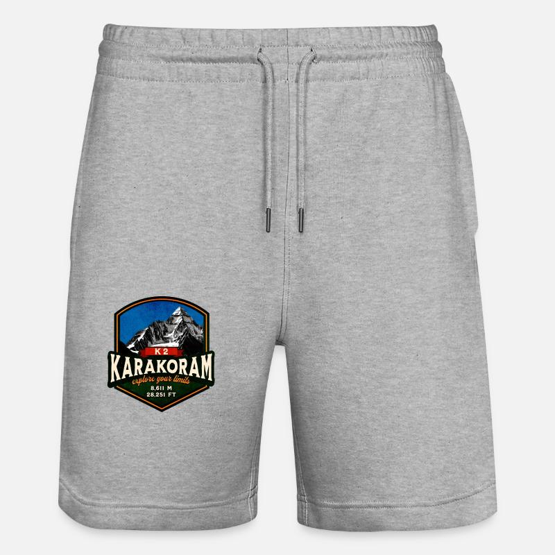 K2 KARAKORAM - Short de jogging bio TRAINER Stanley/Stella unisexe - gris chiné