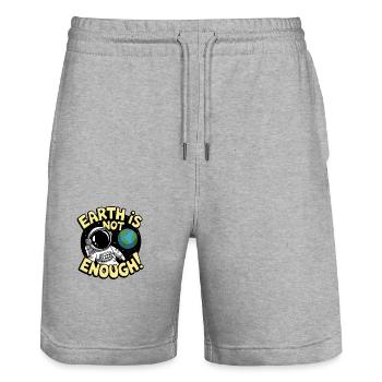 La Terre ne suffit pas - Short de jogging bio TRAINER Stanley/Stella unisexe - gris chiné - Devant - Nik (191cm) & Marisol (170cm)