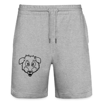 Fuchs Große Augen Erschrocken Glücklich Angst Cool - Stanley/Stella Unisex Bio Joggingshorts Trainer  - Grau meliert - Vorne - Nik (191cm) & Marisol (170cm)