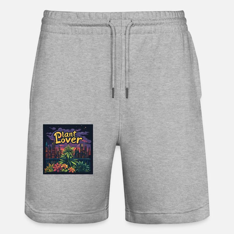 Canabis lover Nyc - Stanley/Stella Unisex Bio Joggingshorts Trainer - Grau meliert
