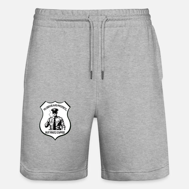 Service de café - Short de jogging bio TRAINER Stanley/Stella unisexe - gris chiné