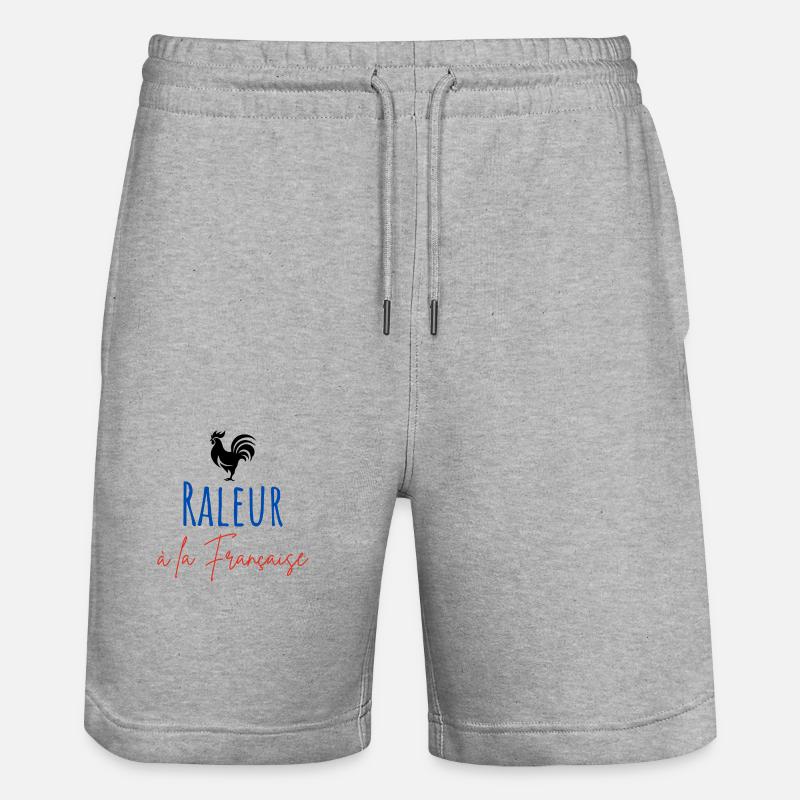 Raleur à la Française - Short de jogging bio TRAINER Stanley/Stella unisexe - gris chiné