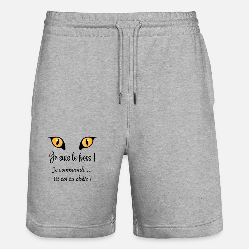 c'est qui le patron - Short de jogging bio TRAINER Stanley/Stella unisexe - gris chiné
