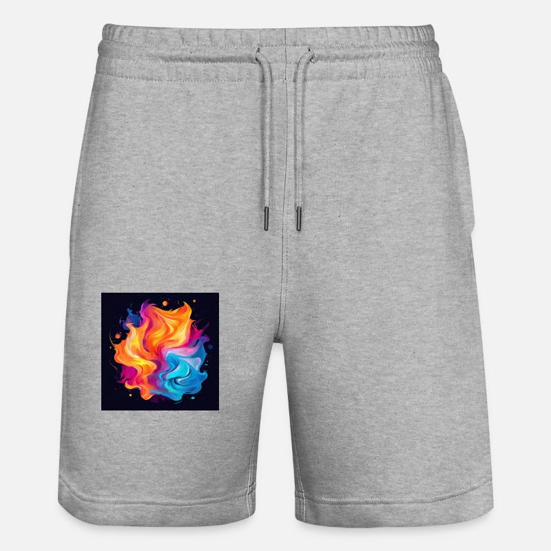 Tourbillon coloré - Short de jogging bio TRAINER Stanley/Stella unisexe - gris chiné