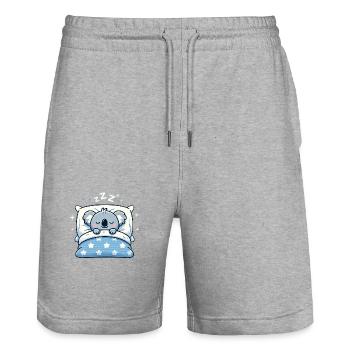 Koala Sleeping In Bed At Night Time - Stanley/Stella Unisex Bio Joggingshorts Trainer  - Grau meliert - Vorne - Nik (191cm) & Marisol (170cm)