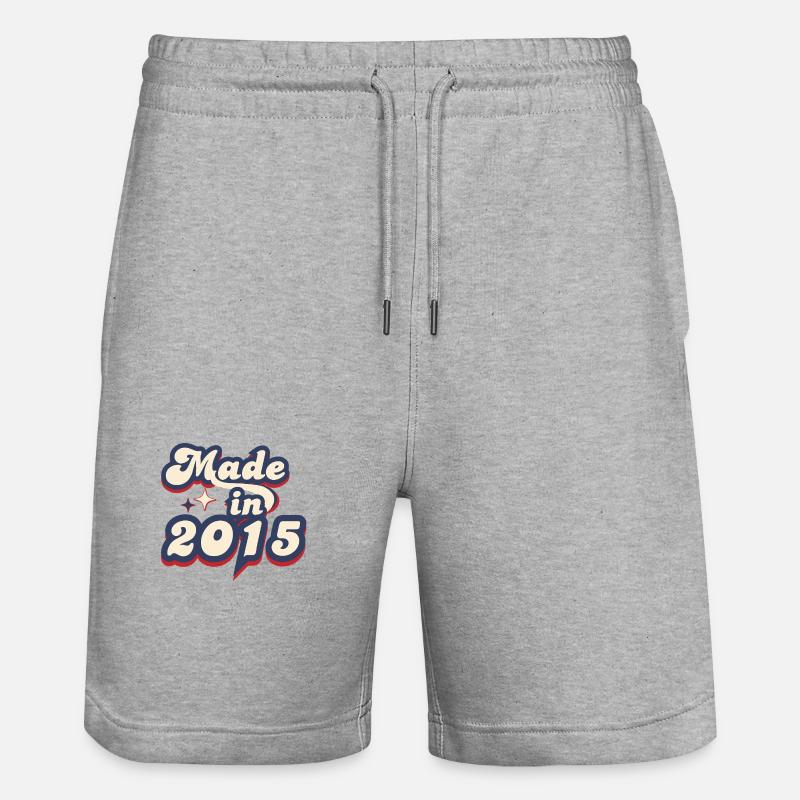 Made in 2015 retro - Short de jogging bio TRAINER Stanley/Stella unisexe - gris chiné