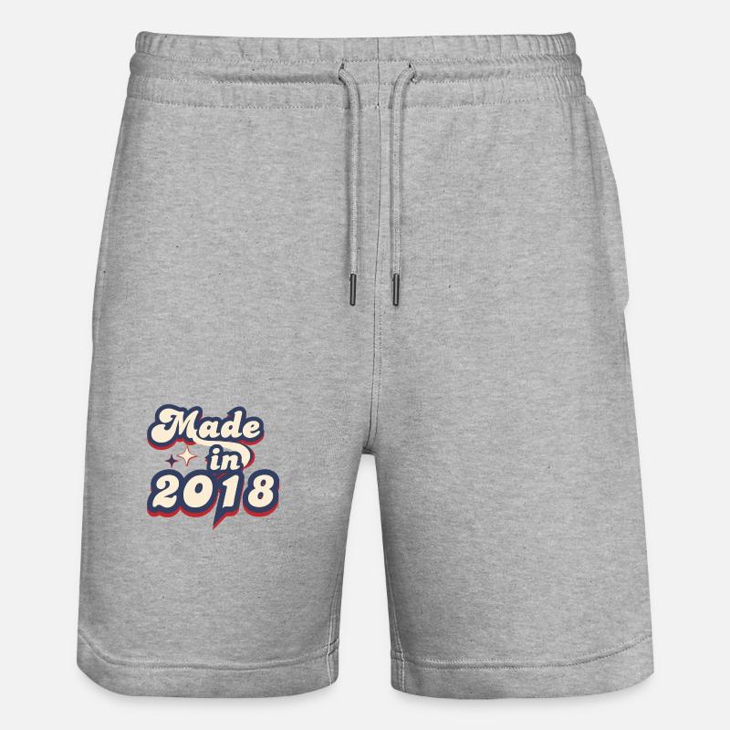 Made in 2018 retro - Short de jogging bio TRAINER Stanley/Stella unisexe - gris chiné
