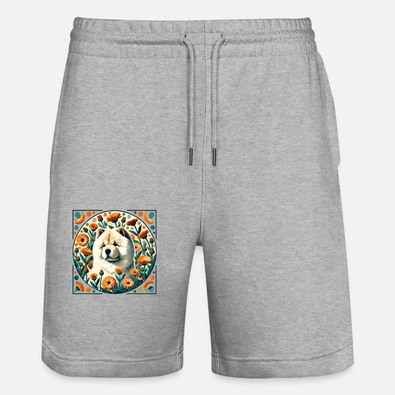 Chow Chow - Short de jogging bio TRAINER Stanley/Stella unisexe - gris chiné