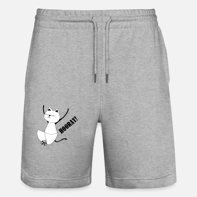 Nekochan Antonio Hourra ! - Short de jogging bio TRAINER Stanley/Stella unisexe - gris chiné