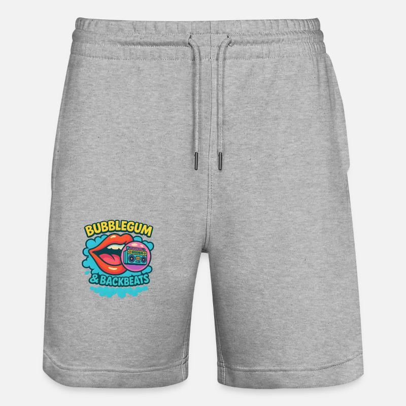 Bubblegum et backbeats - Short de jogging bio TRAINER Stanley/Stella unisexe - gris chiné