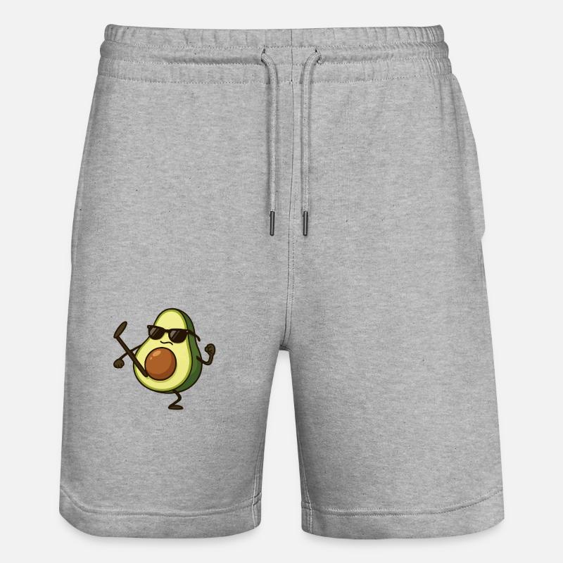 Avocado Karate - Stanley/Stella Trainer Unisex Organic Jogging Shorts - heather grey