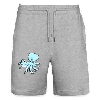 Pieuvre Pieuvre Pieuvre Calmar Céphalopode Mauvais œil - Short de jogging bio TRAINER Stanley/Stella unisexe - gris chiné - Devant - Nik (191cm) & Marisol (170cm)