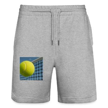 Sportarten - Tennis - Stanley/Stella Unisex Bio Joggingshorts Trainer  - Grau meliert - Vorne - Nik (191cm) & Marisol (170cm)