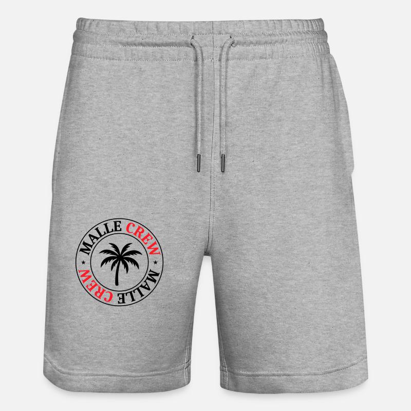 Malle Crew Palm - Short de jogging bio TRAINER Stanley/Stella unisexe - gris chiné