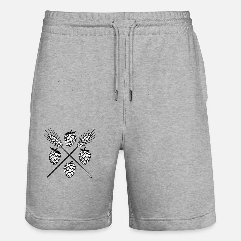 Houblon et orge - bière - Short de jogging bio TRAINER Stanley/Stella unisexe - gris chiné