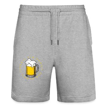 Ein Prosit der Gemütlichkeit - Stanley/Stella Trainer Unisex Organic Jogging Shorts - heather grey - Front - Nik (191cm) & Marisol (170cm)