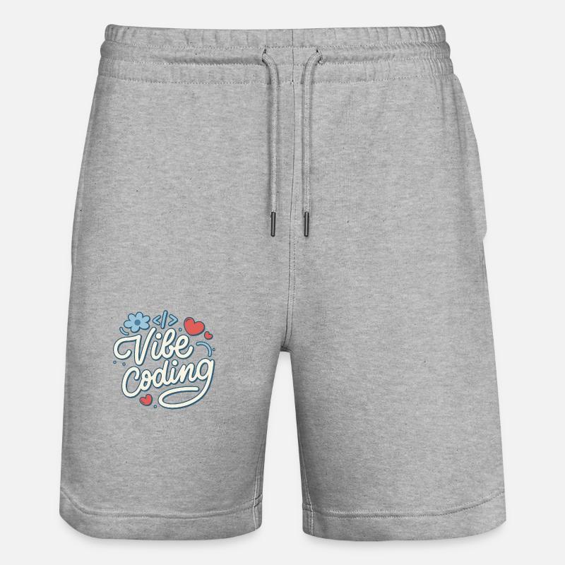 Vibe Coding - Stanley/Stella Trainer Unisex Organic Jogging Shorts - heather grey