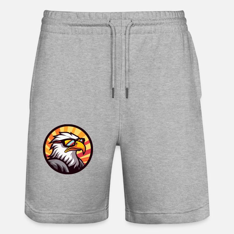 Eagle Comic Cool - Stanley/Stella Trainer Unisex Organic Jogging Shorts - heather grey