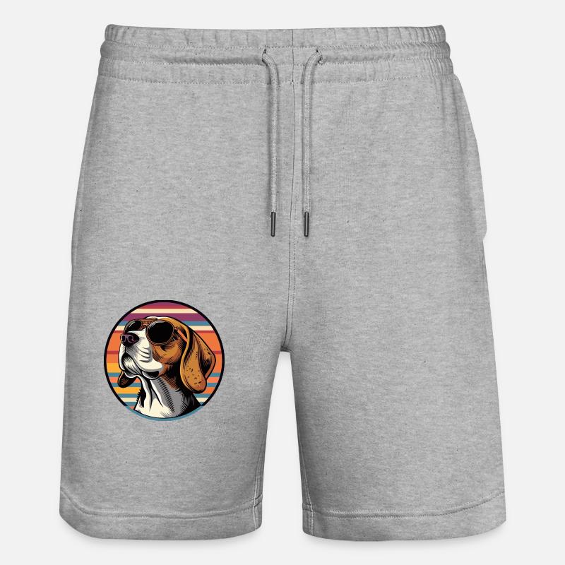 Beagle Chien Cool - Short de jogging bio TRAINER Stanley/Stella unisexe - gris chiné