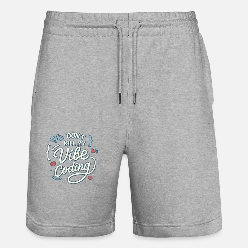 Vibe coding - Short de jogging bio TRAINER Stanley/Stella unisexe - gris chiné