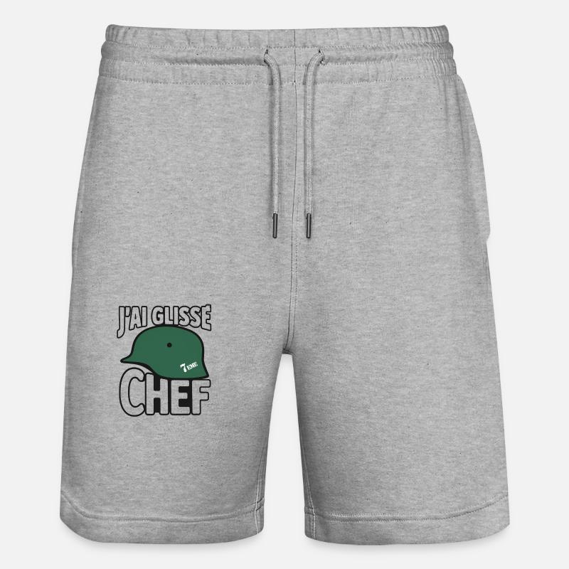 Ich bin ausgerutscht, Koch - Stanley/Stella Unisex Bio Joggingshorts Trainer  - Grau meliert