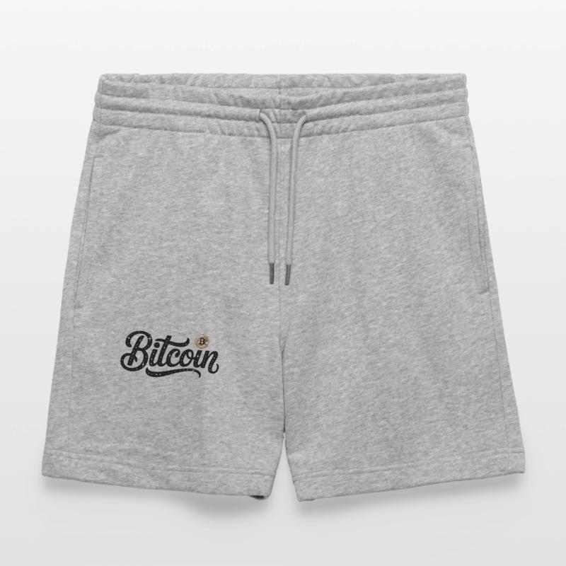 Bitcoin Logo - Crypto Coding Sticker Stanley/Stella Trainer Unisex Organic Jogging Shorts
