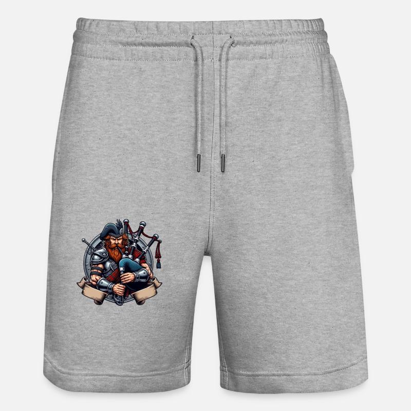 Cornemuse Highlander - Short de jogging bio TRAINER Stanley/Stella unisexe - gris chiné